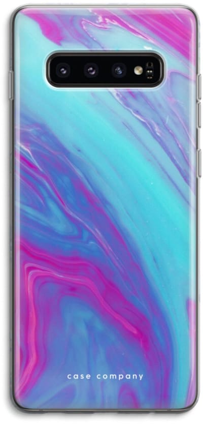 Case Company® - Hoesje geschikt voor Samsung Galaxy S10 4G hoesje - Zweverige regenboog - Soft Cover Telefoonhoesje - Bescherming aan alle Kanten en Schermrand