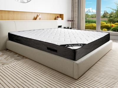 Vente-unique Matras 140 x 190 cm met pocketveren met 7 zones en vormgeheugen, dikte 24 cm - MERISI van YSMÉE L 190 cm x H 24 cm x D 140 cm