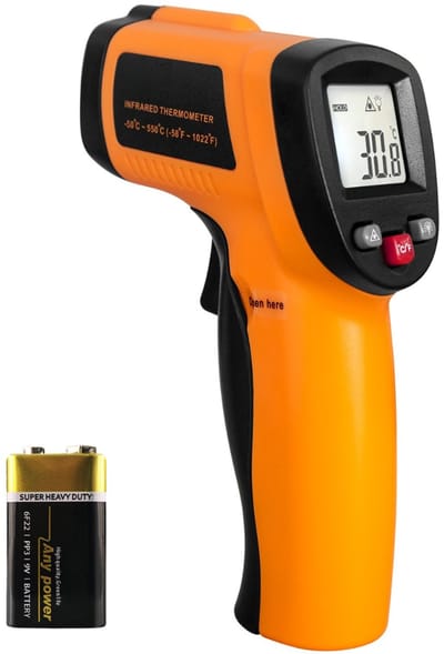 HEZIVO® Infrarood Thermometer - Temperatuur meter laser - Voorhoofd - Digitaal - -50 °C tot 550 °C