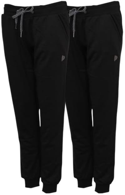2-Pack Donnay - Stretch Joggingbroek met Elastiek (Jana) - Sportbroek - Dames - Black (020) - maat S
