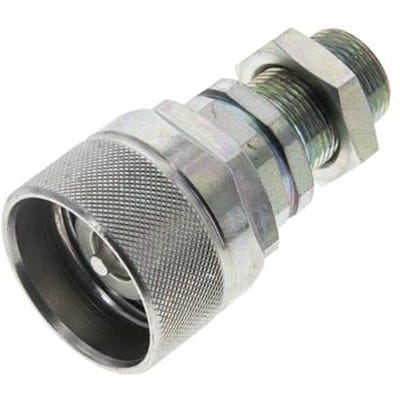 Stalen DN 12.5 Hydraulische Koppeling Insteeknippel 14 mm S Knelring Schotkoppeling ISO 14541/8434-1 D M36 x 2