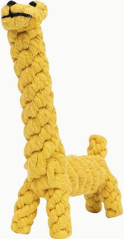 Laat je viervoeter lekker kauwen op de Gele Giraffe