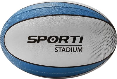 Teamswear Stadium (Size 3) Rugbybal - Wit / Royal | Maat: S.3
