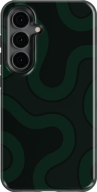DripCase Motion Flow Tough Hoesje Samsung Galaxy S24 | Backcover met Mag | Trendy Design | Valbescherming | Dark Drift