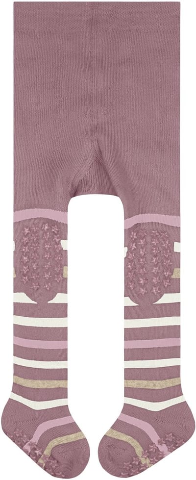 FALKE Multi Stripe Noppen op de zool katoen panty baby rood - maat 62-68