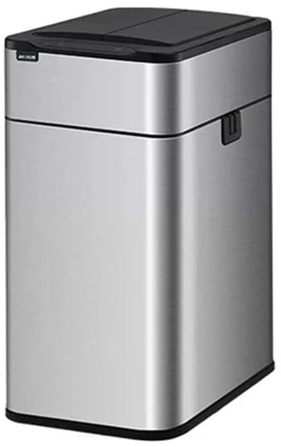 Prullenbak - Vuilnisbak Sensor - Hygiënisch Werken - Automatische Deksel - 15 Liter Capaciteit - Zilver