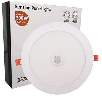 Ronde, extra dunne plafondlamp met bewegingssensor – 20W – Slim inbouwpaneel – Koud licht 6000K – Energie-efficiëntieklasse A++