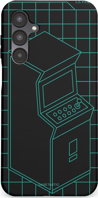 Casetastic Hoesje Geschikt voor Samsung A16 - Stijlvolle Beschermende Duo-layer Case - Retro joystick