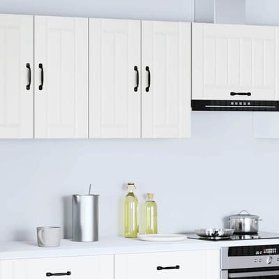 vidaXL - Keukenbovenkast - Lucca - bewerkt - hout - wit
