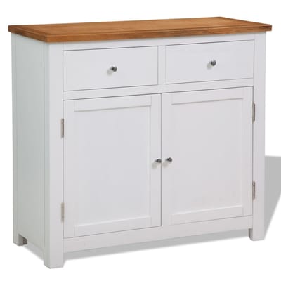 vidaXL - Dressoir - 90x33,5x83 - cm - massief - eikenhout