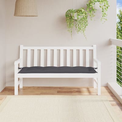 vidaXL - Tuinbankkussen - 150x50x7 - cm - oxford - stof - antracietkleurig