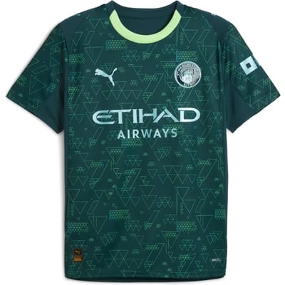 Puma Manchester City Fc 25/26 Replica Vierde Tenue T-shirt Met Korte Mouwen Groen L Man