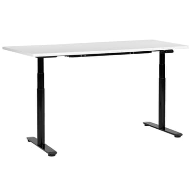 DESTINAS - Elektrisch Verstelbaar bureau - Wit/Zwart - 160 cm - MDF
