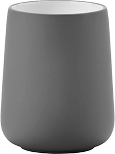 Zone Denmark Nova Tandenborstelbeker - Beker voor Tandenborstels - Tandenborstelhouder - Toilet & Badkamer Accessoires - 10 x 8 cm - Grijs