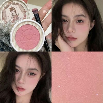 Maquillage du visage Blush Paillettes fines Blush mat Palette de rouges à joues