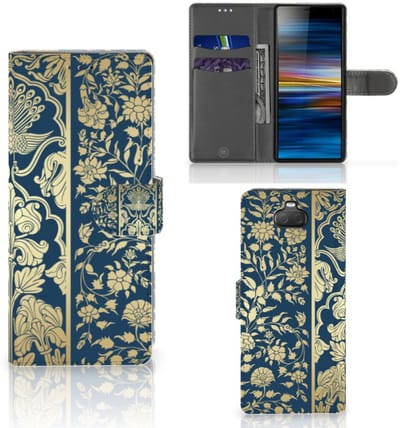 Sony Xperia 10 Hoesje Beige Flowers
