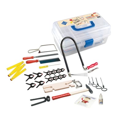 Figuurzaagset, 35-delig, in praktische opbergkoffer, ideaal voor hobbyisten of modelbouwers, made in Germany