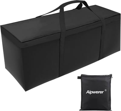 Opbergtas Kussens - Beschermhoes Tuin - Kussens Opbergen - Waterdicht Oxford - 125 cm - Zwart