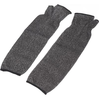 1 Paar Snijbestendige Mouwen 42cm Beschermende Armmouwen voor Tuinieren Landbouw Erf Unisex gray