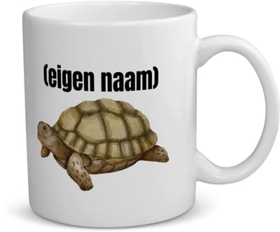 Akyol - schildpad met eigen naam koffiemok - theemok - Schildpad - schildpad liefhebbers - iemand die houdt van schildpadden - verjaardag - cadeau - kado - 350 ML inhoud