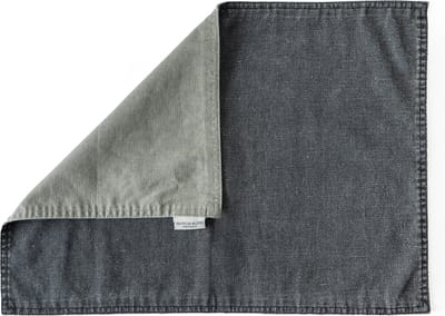 Dutch Rose Linen Placemats - 45x35cm - Dubbelzijdig groen-grijs
