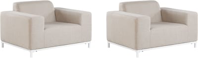 ROVIGO - Tuinstoel set van 2 - Zandbeige - Polyester