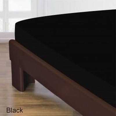 Homéé® Hoeslaken Katoen zwart 90x200 +30 cm eenpersoons bed - gladde 100% Katoen - Perfecte pasvorm
