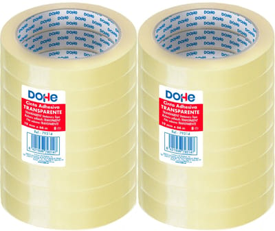 Transparant plakband (16 stuks) - 19 cm x 66 m - dozen verpakken - verhuizing - kantoormateriaal