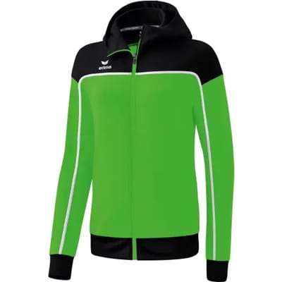Erima Change Trainingsjack Met Capuchon Dames - Wit / Zwart / Green | Maat: 34