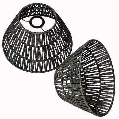 Boho Rattan Lampenkap voor Hanglamp en Tafellamp - Wild Boho Stijl, 2 Stuks, Diameter 30cm, Hoogte 17cm, Perfect voor Interieurdecoratie