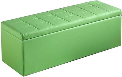 Voetenbank met Opbergruimte - Poef Kist - Woonkamer Organiseren - Waterdicht PU Materiaal - 80x40x40 cm - Zwart