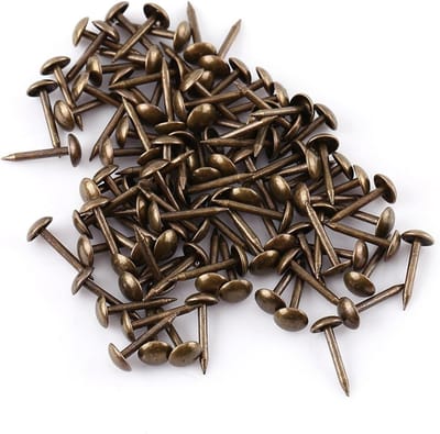 100 Stuks Vintage Meubelnagels in Brons - Decoratieve Spijkers voor Meubels, Sofa en Deuren