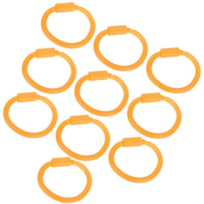 Lot de 10 anneaux nasaux en nylon pour bétail, vache, équipement pour animaux d'élevage orange