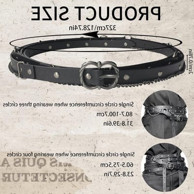 Middeleeuwse DIY Faux Leather Metalen Kettingriem voor Vrouwen, Perfect voor Halloween en Carnaval, Middeleeuwse Accessoires en Kostuums