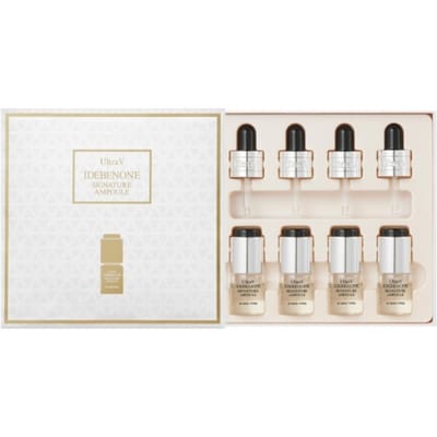 ULTRA V Ampoule Signature Idébénone Sérum Antioxydant Éclat Set 8ml x 4 pièces white