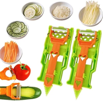 Multifunctionele Julienne Groentefruitschiller voor Snijden en Schillen - Keukengerei Set van 2 Stuks voor Efficiënt Koken en Bereiden van Gezonde Gerechten