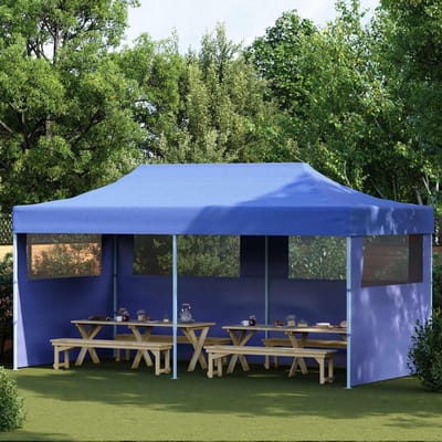 Partytent - Tuintent Paviljoen - Feestelijke Bijeenkomsten - Waterdicht UV Bestendig - 291 x 580 x 315 cm - Blauw