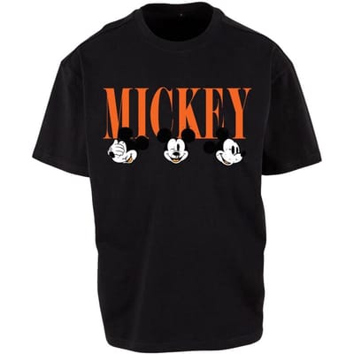 Mickey & Minnie Mouse - Disney T-shirt - Faces - S tot XXL - zwart