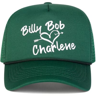 Casquettes en maille de baseball unisexes Billy Bob Charlene avec impression de lettres Printemps Été Extérieur Réglables Casquettes décontractées Casquette de protection solaire Casquette de sport blue