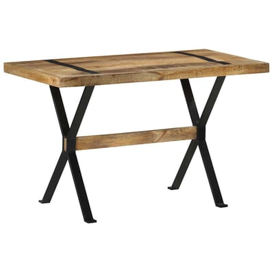 vidaXL - Eettafel - 120x60x76 - cm - ruw - mangohout