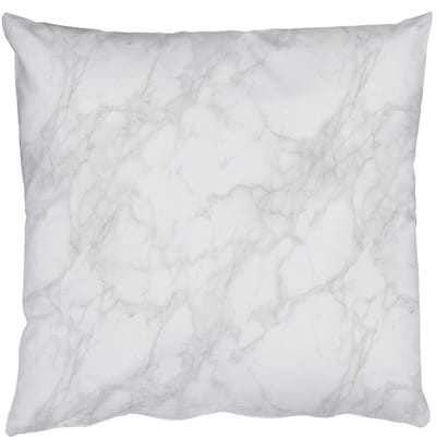 Sierkussens - Kussentjes Woonkamer - 50x50 cm - Minimalistisch - Wit - Grijze aders
