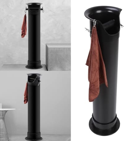 Knockbox voor Koffiedik, Zwarte Koffiecontainer 22 cm x 85,5 cm voor Thuis en Restaurants, Ideaal voor Koffiezetapparaten en Barista's