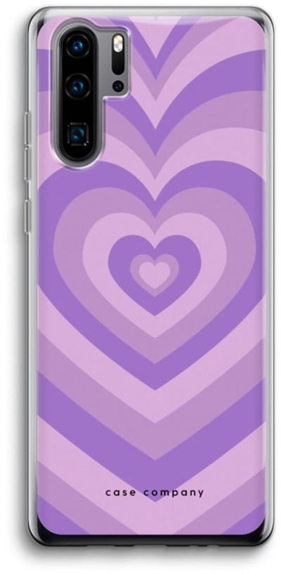 Case Company® - Hoesje geschikt voor Huawei P30 Pro hoesje - Hart Paars - Soft Cover Telefoonhoesje - Bescherming aan alle Kanten en Schermrand