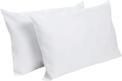 Set van 2 comfortabele opblaasbare kussens, 50 x 70 cm, 100% katoen, ideaal voor rugslapers