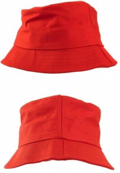 Bucket Hat - Vissershoedje - Heren - Dames - Festival Accessoires - 58 Cm - Rood