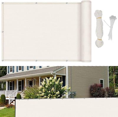 Balkon Privacy Scherm - Inkijkbescherming - Buiten Leven - UV-Bescherming 95% - 135x800cm - Wit