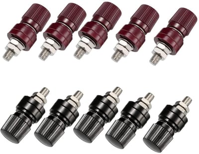 Dailygoods - 10x Binding Post Socket 1/4 inch - 100A Power Terminal Block