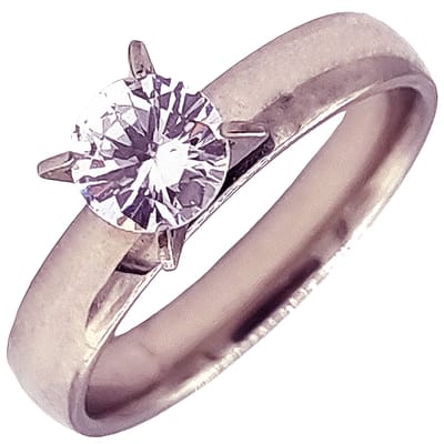 Tesoro Mio Michel – Stalen Ring – Staal Met Zuivere Zirkoon Steen – 19 mm / Maat 60
