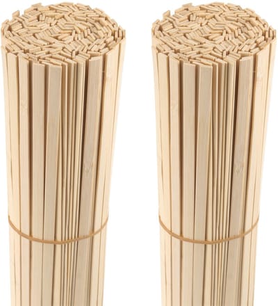 Dailygoods- Bamboe Eetstokjes 200 Stuks - Houten Spatels - Knutselstokjes - Ambachtelijke Stokken - 15,5 cm - Stevig en Flexibel