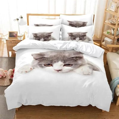 Hot Luxe Stijl Galaxy Hert Beddengoed Westerse Dier Sprei Set 3D Huisdier Katten,paarden Dekbedovertrek Sets Dropshipping Aangepast EU single(135x200cm)